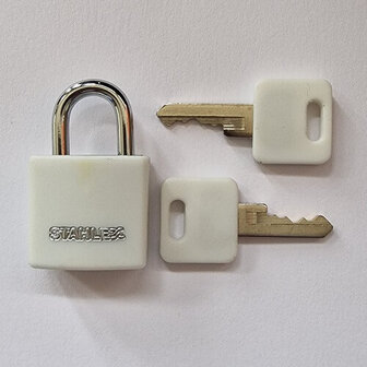 Reistas Hangslot Stahlex 20mm Wit