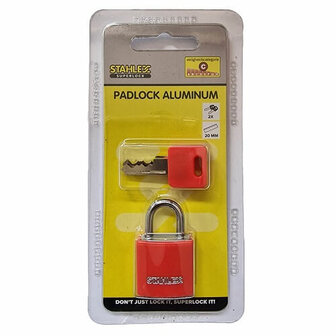 Reistas Hangslot Stahlex 20mm Rood 2