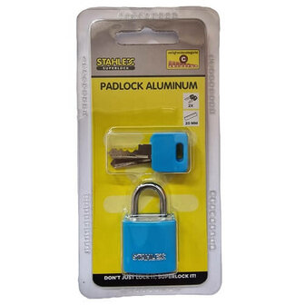 Reistas Hangslot Stahlex 20mm Blauw 2