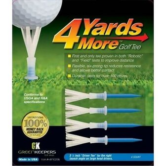 4 Yards More Golf Tees 3 1/4 inch 4 pack