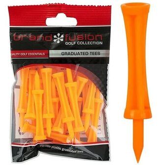 Brand Fusion Durable Plastic Golf Tees 50mm 25 pack