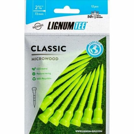 Lignum Classic Tees 72mm Hitting Green