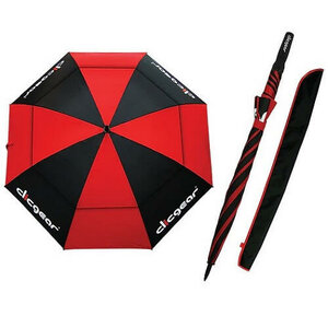 Clicgear Oversized Umbrella UV Clear Coated Red Black